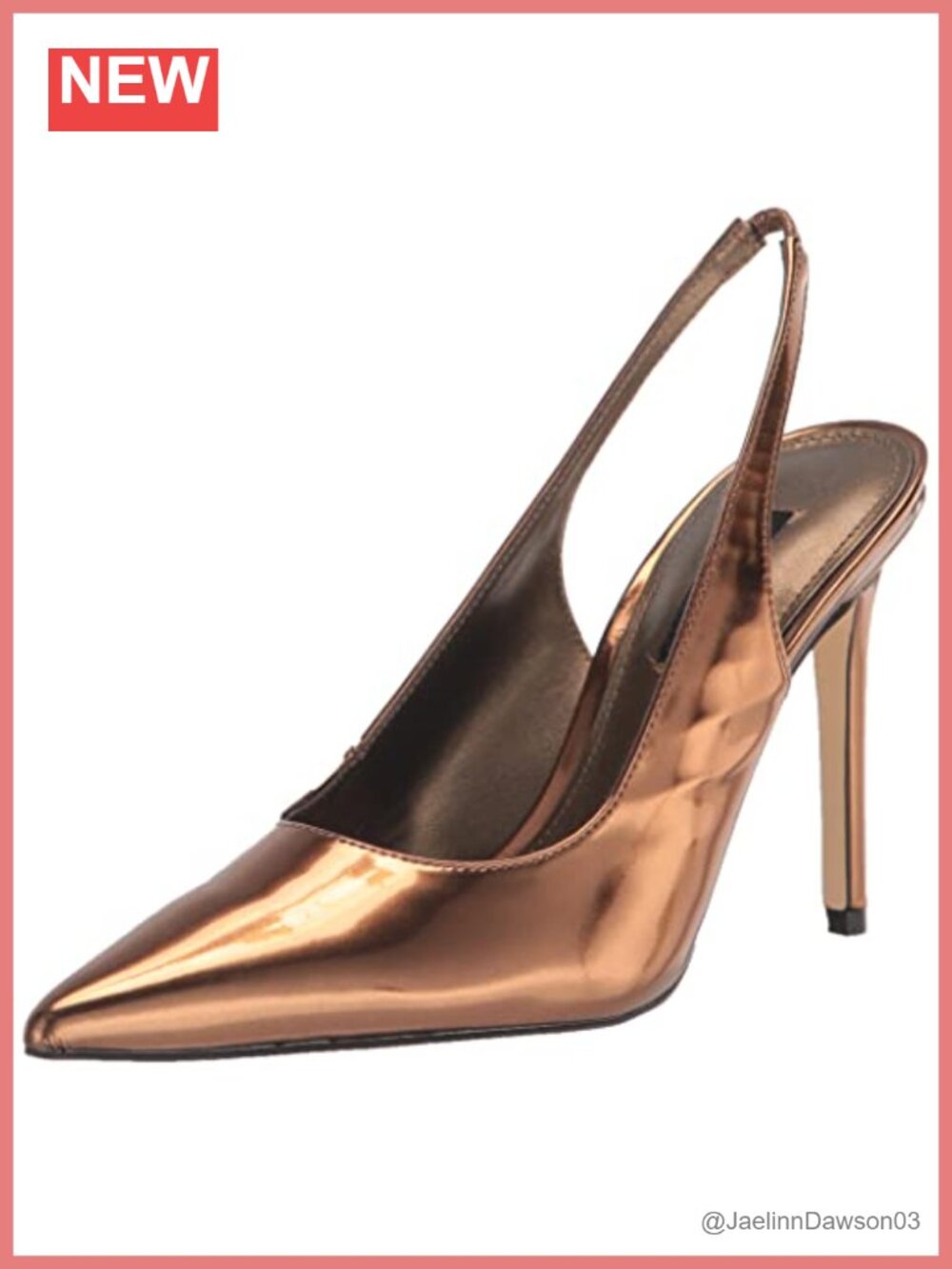 Nine West Feather Slingback Stiletto Heels Women's Pumps Pointed Toe